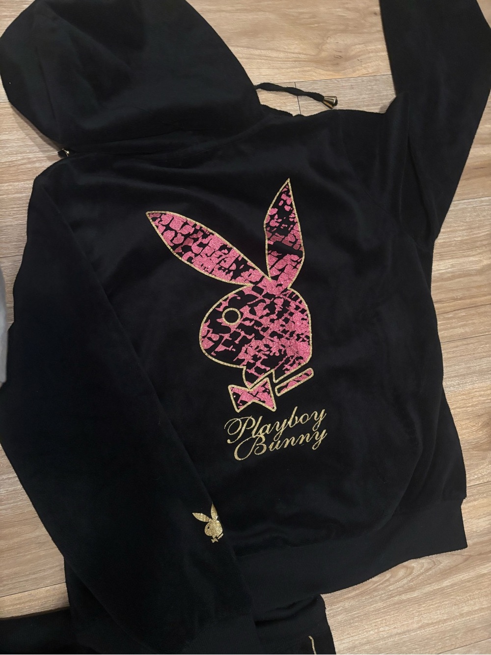 Rare Playboy Bunny Black tracksuit set with Pink Logo